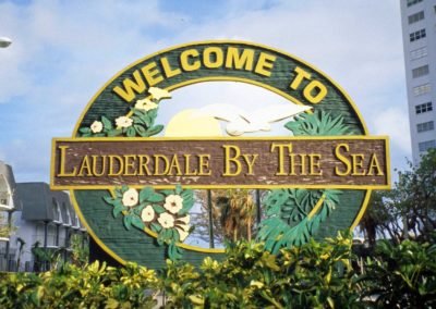 Welcome to Lauderdale by the sea sign